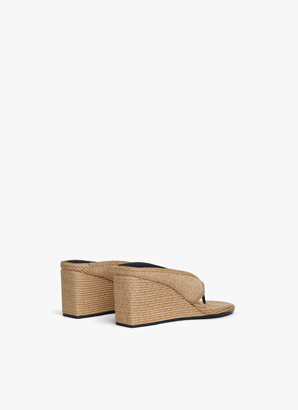 CUBE THONG MULES IN PAPER STRAW ALAÏA NATURAL CUBE THONG MULES IN PAPER STRAW